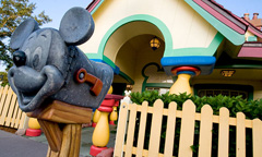 Mickey mailbox at  Mickey’s country house inside the Magic Kingdom theme park.